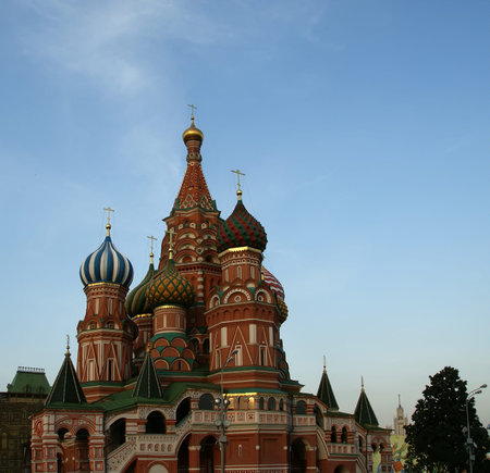 Moscow, Russia, Red Square, Cathedral of Intercession of Most Holy Theotokos on the Moat ( Temple of Basil the Blessed)のeditorial素材