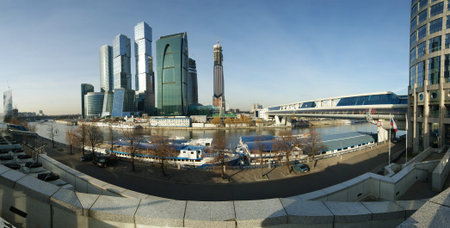 Panorama of the international business centre (City), Moscow, Russia