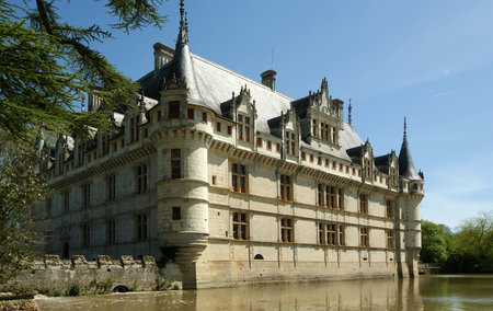 Chateau Azay-le-Rideau  was built from 1515 to 1527 , Loire, Franceのeditorial素材