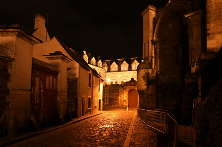 City of Angers in France. In the Maine-et-Loire department in western France about 300 km (190 mi)...