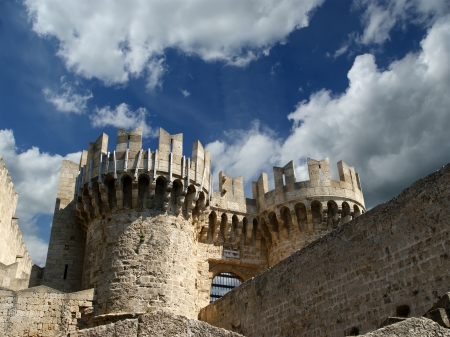 The famous Knights Grand Master Palace (also known as Castello) in the Medieval town of rhodesのeditorial素材