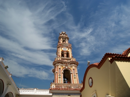 Panormitis monastery, Symi island, Greece--is the most important place of pilgrimage for the whole of Greeceの写真素材