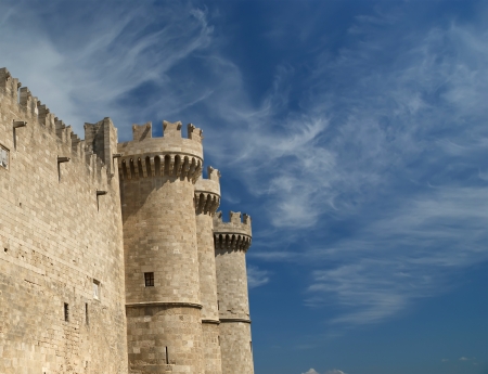 Rhodes Island, Greece, a symbol of Rhodes, of the famous Knights Grand Master Palace (also known as Castello) in the Medieval town of rhodes, a must-visit museum of Rhodes. This is the best of what the Knights of Saint John order has left in Rhodes Islandのeditorial素材