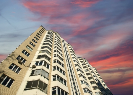 Modern residential high rise building. Moscow, Russiaのeditorial素材