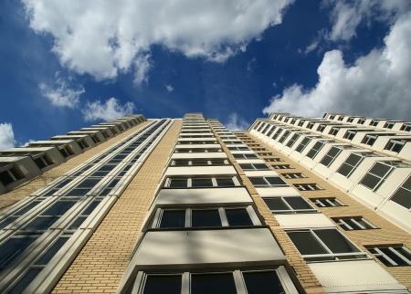Modern residential high rise building. Moscow, Russiaのeditorial素材