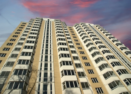 Modern residential high rise building. Moscow, Russiaのeditorial素材