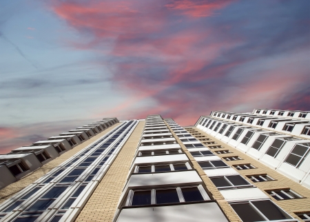 Modern residential high rise building. Moscow, Russiaのeditorial素材