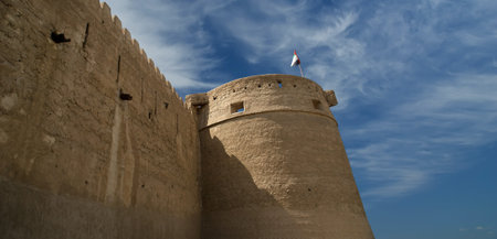 Old Fort. Dubai, United Arab Emirates (UAE). This  castle/fort is the oldest building still standing in Dubai (United Arab Emerites) which is now part of the Dubai museumのeditorial素材