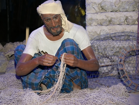 Mannequin Belonger (Bedouin). Dubai museum, United Arab Emirates,UAE      のeditorial素材