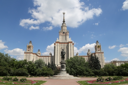 Lomonosov Moscow State University, main building, Russiaのeditorial素材