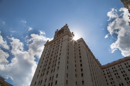 Lomonosov Moscow State University, main building, Russiaのeditorial素材