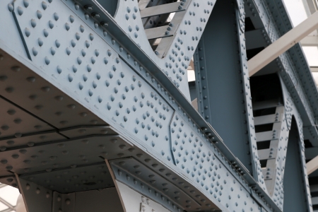 metal structure of the bridgeの写真素材