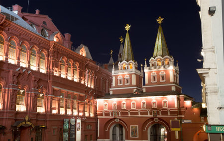 State Historical Museum at night. Moscow, Russia