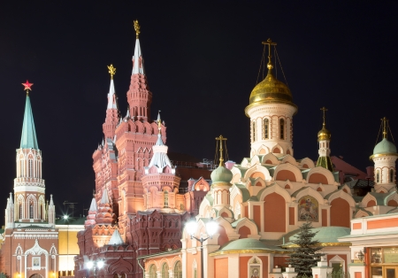 Moscow Kremlin by night, Russiaの写真素材