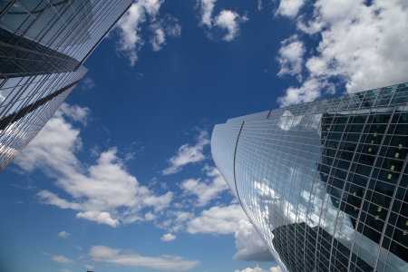 Skyscrapers of the International Business Center (City), Moscow, Russiaのeditorial素材