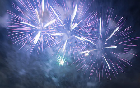 colorful fireworks in the skies