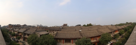 View of the city of Xian (Sian, Xi'an), Shaanxi province, Chinaのeditorial素材