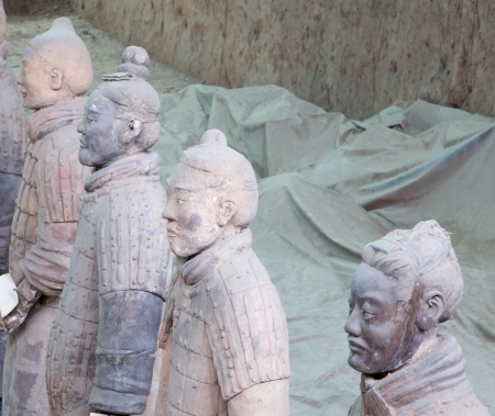 Qin dynasty Terracotta Army, Xian (Sian), Chinaのeditorial素材