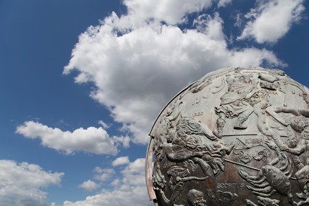 Celestial globes-- near Monument of Sovjet space flight, Moscow, Russiaのeditorial素材