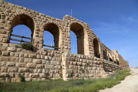 Roman ruins in the Jordanian city of Jerash (Gerasa of Antiquity), capital and largest city of Jerash Governorate, Jordanの写真素材