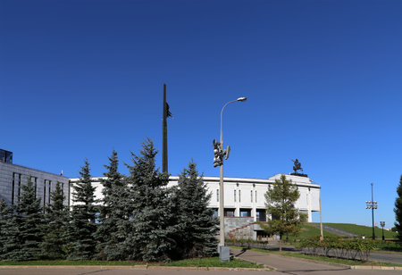 War memorial in Victory Park on Poklonnaya Hill, Moscow, Russia. The memorial complex constructed in memory of those who died during the Great Patriotic warのeditorial素材