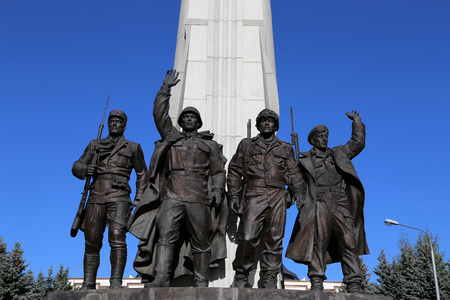 War memorial in Victory Park on Poklonnaya Hill, Moscow, Russia. The memorial complex constructed in memory of those who died during the Great Patriotic warのeditorial素材