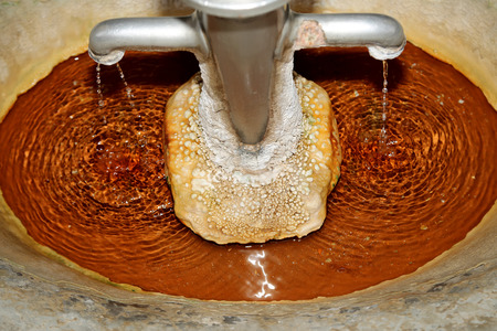 Termal mineral spring in Karlovy Vary (Carlsbad) -- famous spa city in western Bohemia, very popular tourist destination in Czech Republicのeditorial素材