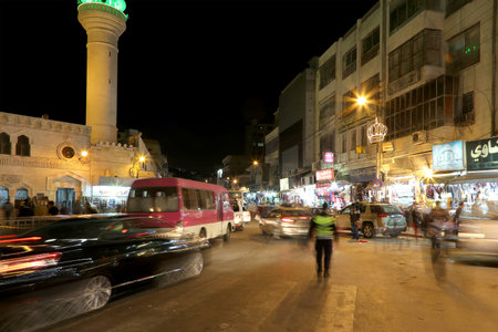Mosque at night in Amman, Jordan