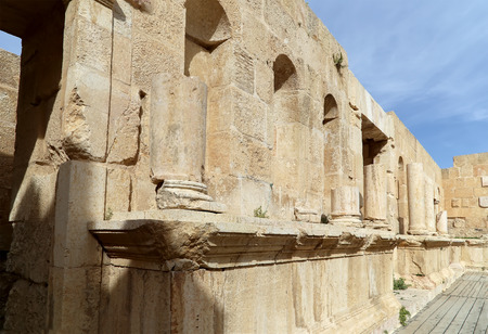 Roman ruins in the Jordanian city of Jerash (Gerasa of Antiquity), capital and largest city of Jerash Governorate, Jordanの写真素材