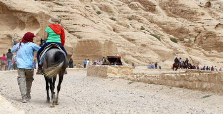 The road to Petra, Jordan, Middle Eastのeditorial素材