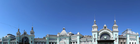 Belorussky railway station-- is one of the nine main railway stations in Moscow, Russia. It was opened in 1870 and rebuilt in its current form in 1907-1912のeditorial素材