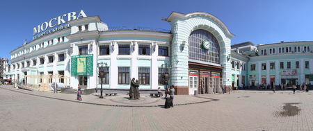 Belorussky railway station-- is one of the nine main railway stations in Moscow, Russia. It was opened in 1870 and rebuilt in its current form in 1907-1912のeditorial素材