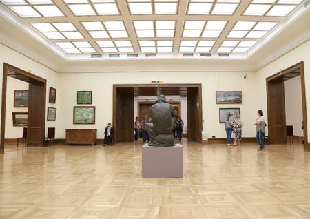 The State Tretyakov Gallery is an art gallery in Moscow, Russia, the foremost depository of Russian fine art in the world. Gallery's history starts in 1856. Hall of artist V.Vasnetsov. Collection - 130,000 exhibitsのeditorial素材