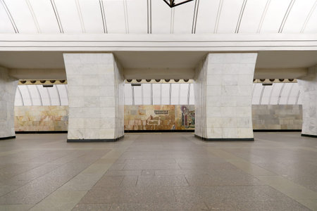 Metro station Chekhovskaya  in Moscow, Russia. It was opened in 08.11.1983