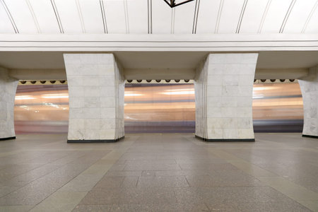 Metro station Chekhovskaya  in Moscow, Russia. It was opened in 08.11.1983