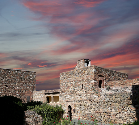 Alcazaba castle on Gibralfaro mountain. Malaga, Andalusia, Spain. The place is declared UNESCO World Heritage Siteのeditorial素材