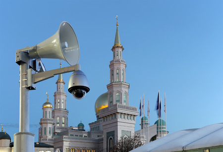 Moscow Cathedral Mosque, Russia -- the main mosque in Moscow, new landmarkの写真素材
