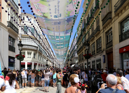 Larios street, the main street of Malaga, Andalusia, Spainのeditorial素材