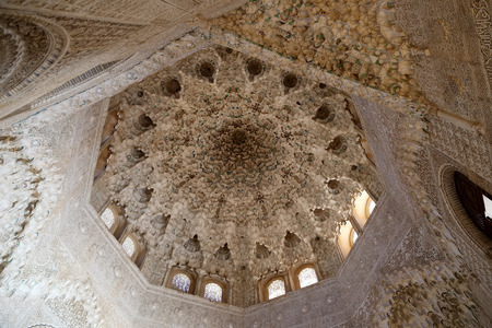 Alhambra Palace - medieval moorish castle in Granada, Andalusia, Spainのeditorial素材