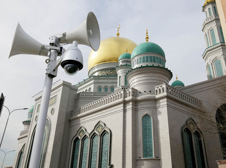 Moscow Cathedral Mosque, Russia -- the main mosque in Moscow, new landmarkの写真素材