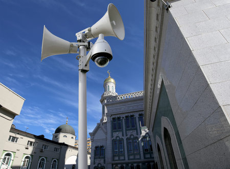 Moscow Cathedral Mosque, Russia -- the main mosque in Moscow, new landmarkの写真素材