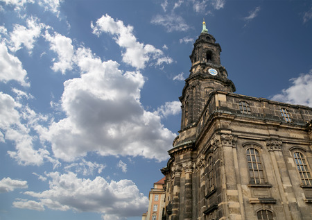Hofkirche or Cathedral of Holy Trinity - baroque church in Dresden, Sachsen, Germanyのeditorial素材