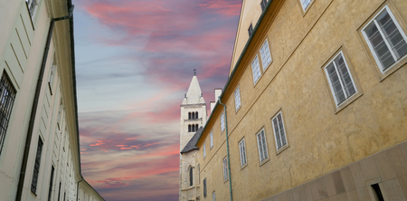Landmarks, in the Prague Castle complex, Czech Republic. Prague Castle is the most visited attraction in the cityのeditorial素材