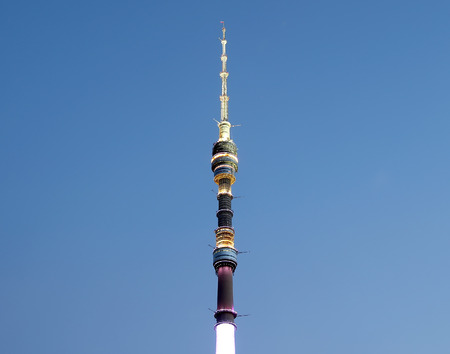 Television (Ostankino) tower at Night, Moscow, Russiaのeditorial素材