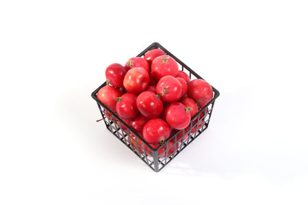Still-life with fresh small red apples