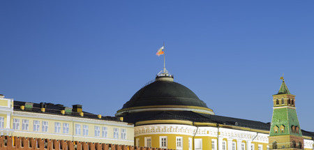Moscow Kremlin by night, Russia.の写真素材