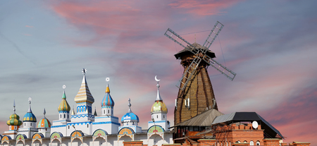 Izmailovsky Kremlin (Kremlin in Izmailovo), Moscow, Russia-- is one of the most colorful and interesting city landmarks, including museums, restaurants, fairs and markets and many other attractions の写真素材