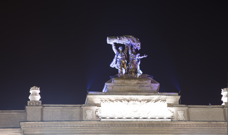 Landmarks in the territory of VDNKh (All-Russia Exhibition Centre, also called All-Russian Exhibition Center) is a permanent general-purpose trade show in Moscow, Russiaのeditorial素材