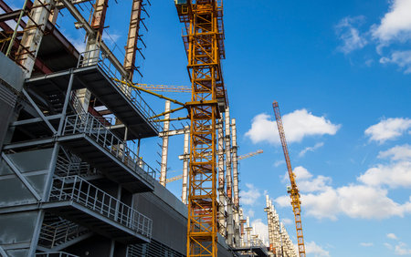 Multi-storey building under construction (new residential complex on the territory of the former ZIL...