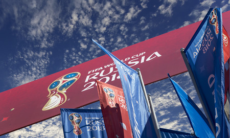 Official symbols of the 2018 FIFA World Cup in Russiaのeditorial素材